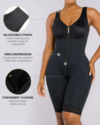 Full-Coverage Waist Trainer Bodysuit
