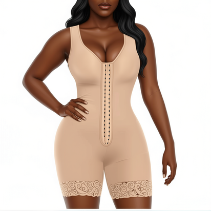 Full-Coverage Waist Trainer Bodysuit