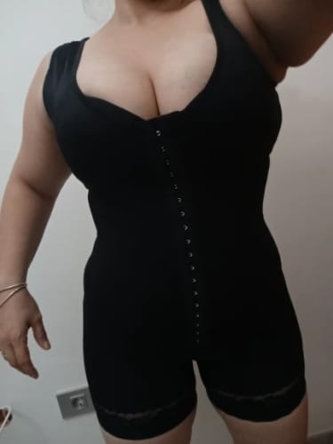 Customer wearing the Faja Bodysuit